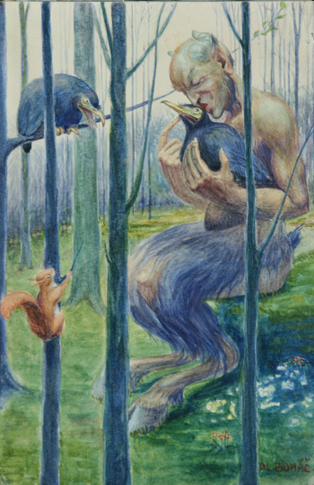 Alois Boháč, Ráno, akvarel, papír, kolem 1918. Repro: Galerie Františka Drtikola