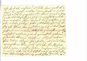Část výhrůžného dopisu psaný kurentem, doručeného Samuelu Beständigovi v lednu 1892. 