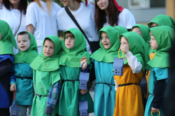 Hornický průvod při 20. setkání hornických měst a obci. Foto: F. Gahler