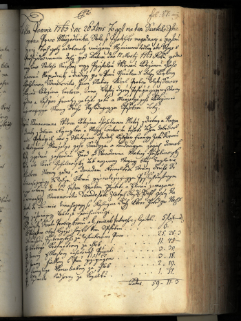 Kašpar Frantz si nechává v roce 1763 zaknihovat dům na Březovém vrchu. Zdroj: SOA v Praze – SOkA Příbram