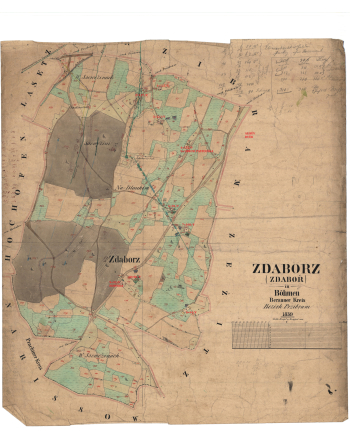 Zdaboř 1839 - Mapa s čísly